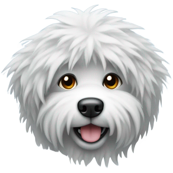 A dog in freezing weather emoji