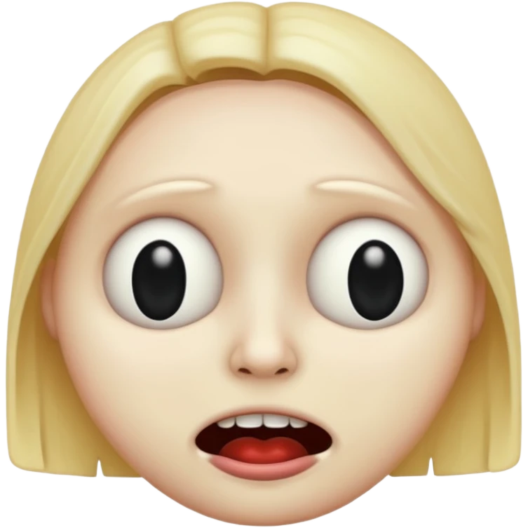cursed emoji, unsettling, distorted face, uncanny, horror emoji