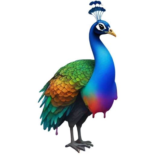 MSNBC peacock logo melting  emoji