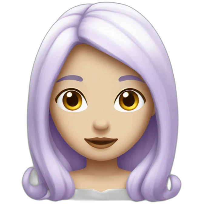 white liliac emoji