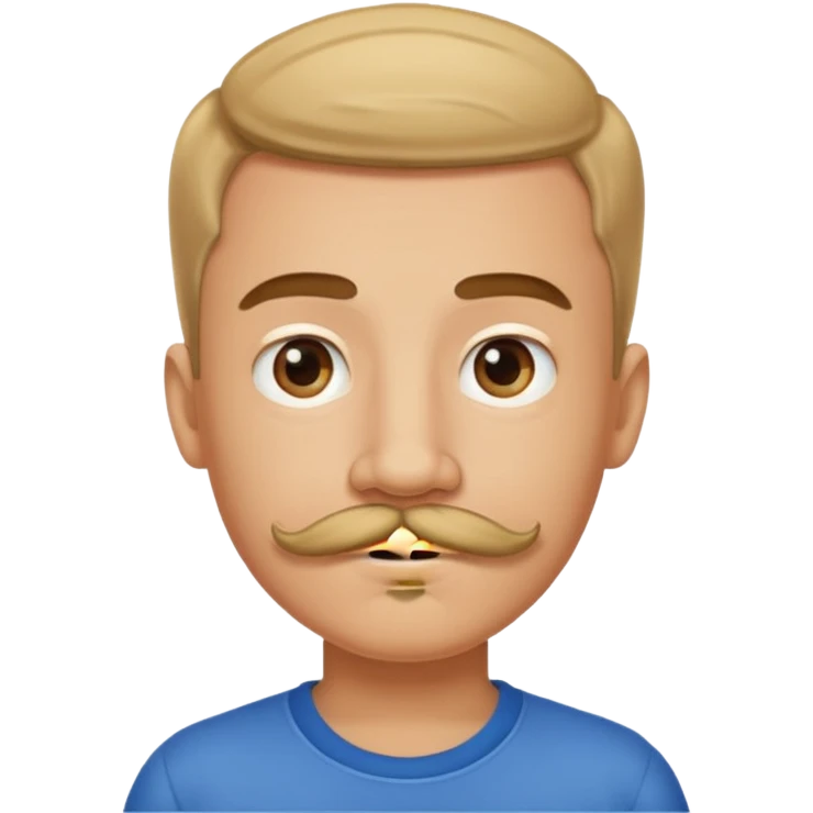 mustache Young boy,Big mustache.
negative: Dont use same face style. emoji