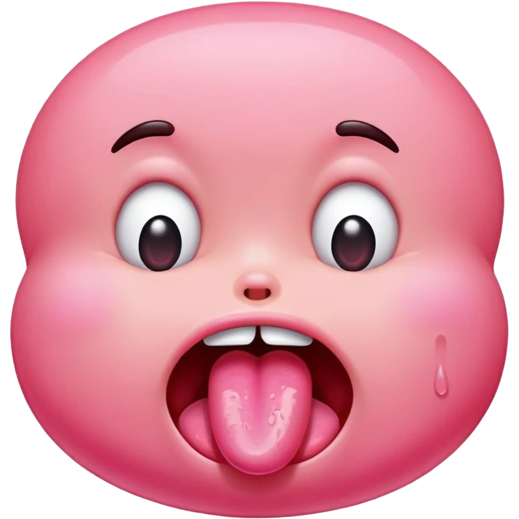 Freaky tongue out emoji