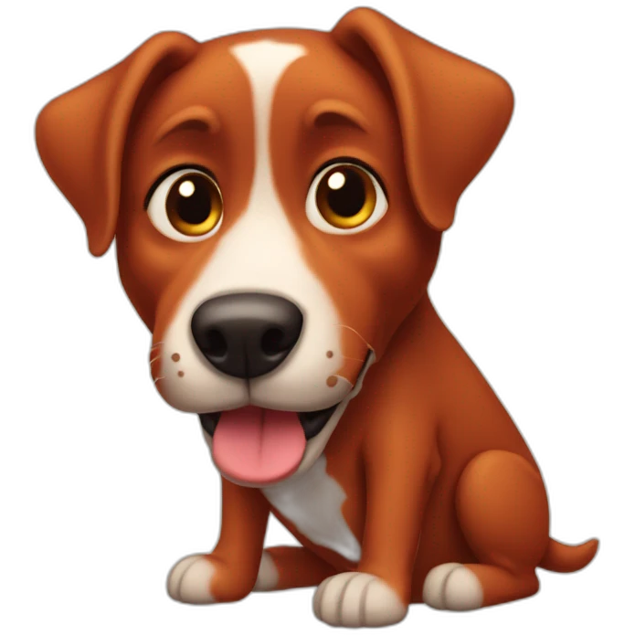Red dog emoji