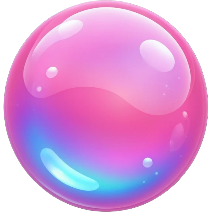 vivid pink sparkling bubble emoji