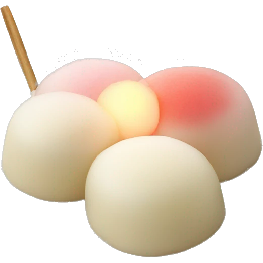Happy new year Mochi dessert emoji