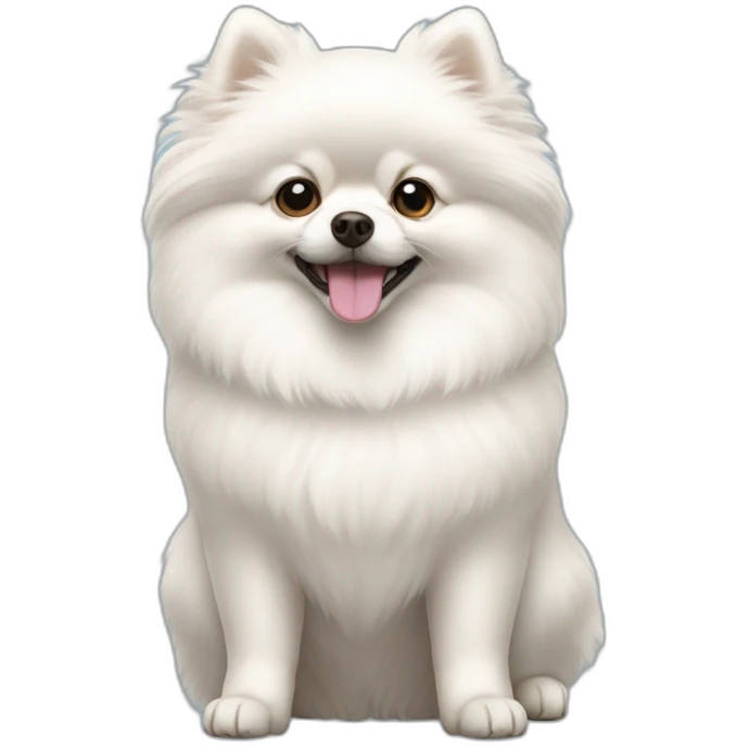 White pomeranian emoji