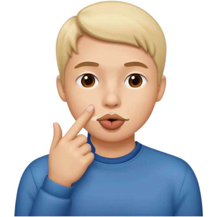 Emoji de humano haciendo silencio emoji