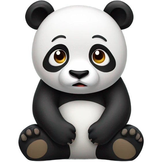 Anxious panda emoji