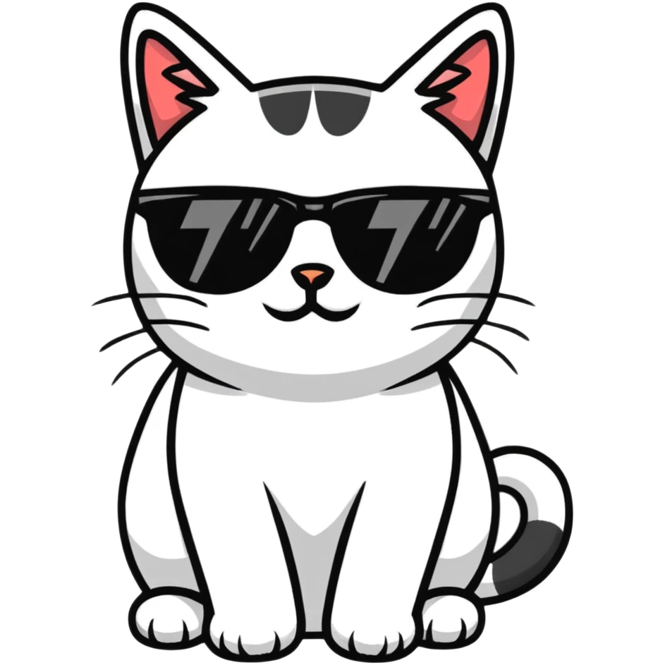 cat wearing sunglasses emoji