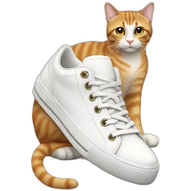 cat with a sneaker emoji