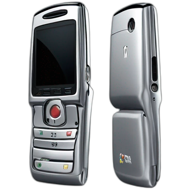highly detailed closed silver Motorola Razr V3 2004, showcasing the iconic sleek clamshell design at a three-quarter angle emoji