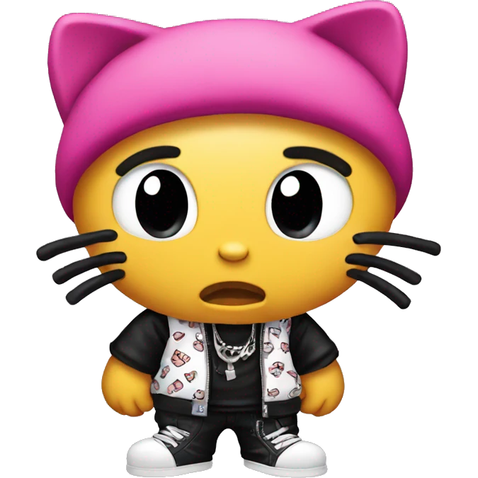 Thug hello kitty emoji