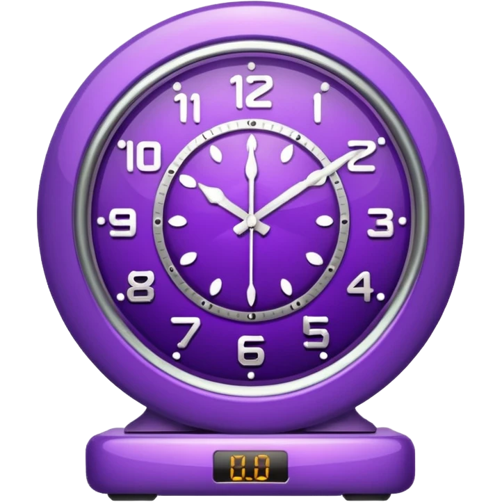 glitter purple clock emoji
