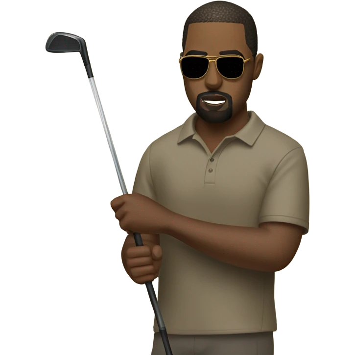 Kayne West golfing emoji