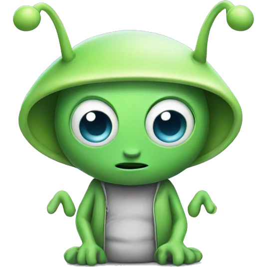 cute alien with antennas emoji