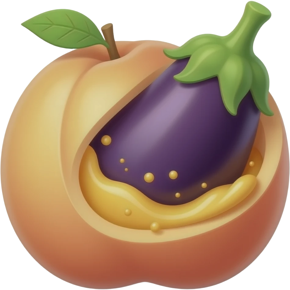 C’est moi une aubergine qui rentre tout doucement dans la pêche emoji
