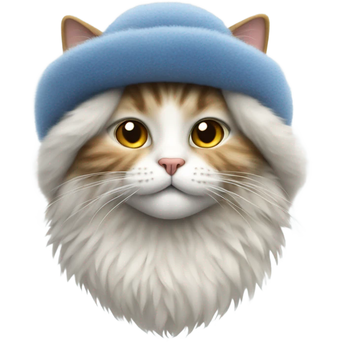 Cat with fur hat  emoji
