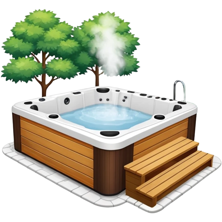 bubbling jacuzzi hot tub with steam emoji