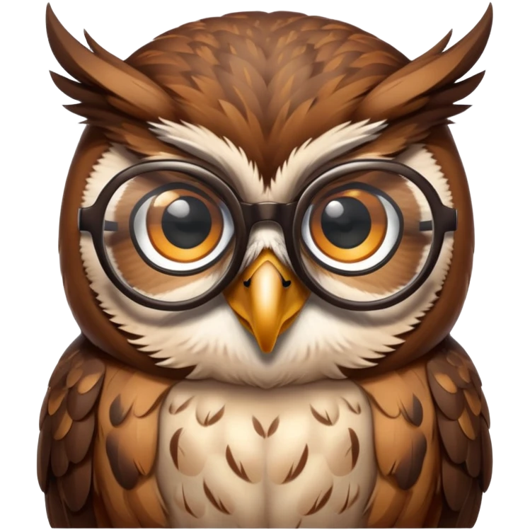 owl with glasses emoji