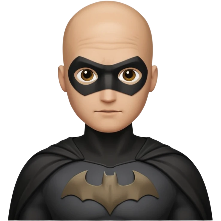 I Want a 25 years old man with no hair in a batman costume emoji