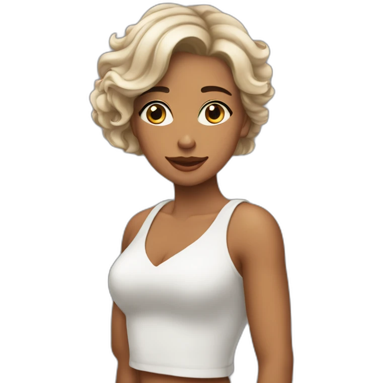 morena que curte um sambinha emoji