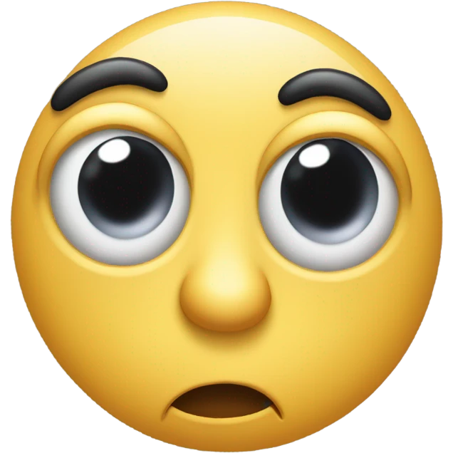Plain emoji sticking tongue out making a curious weirded out face  emoji