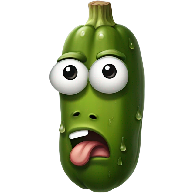 crying pickle emoji