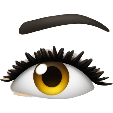 Black eyelash emoji
