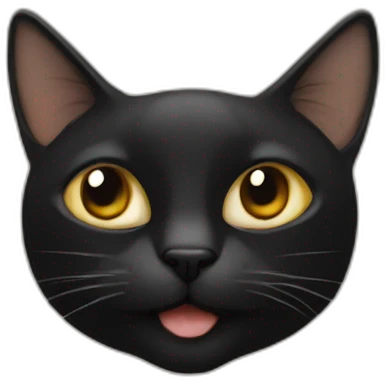 Gato negro emoji