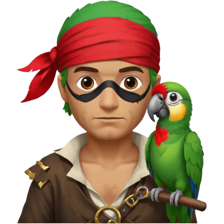 pirate and parrot emoji