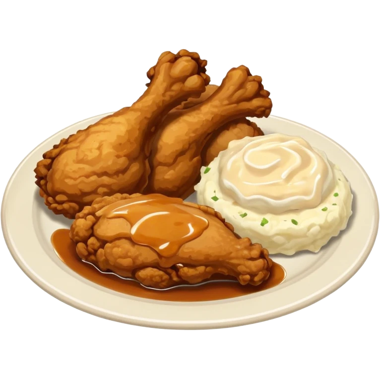 Fried chicken plate emoji