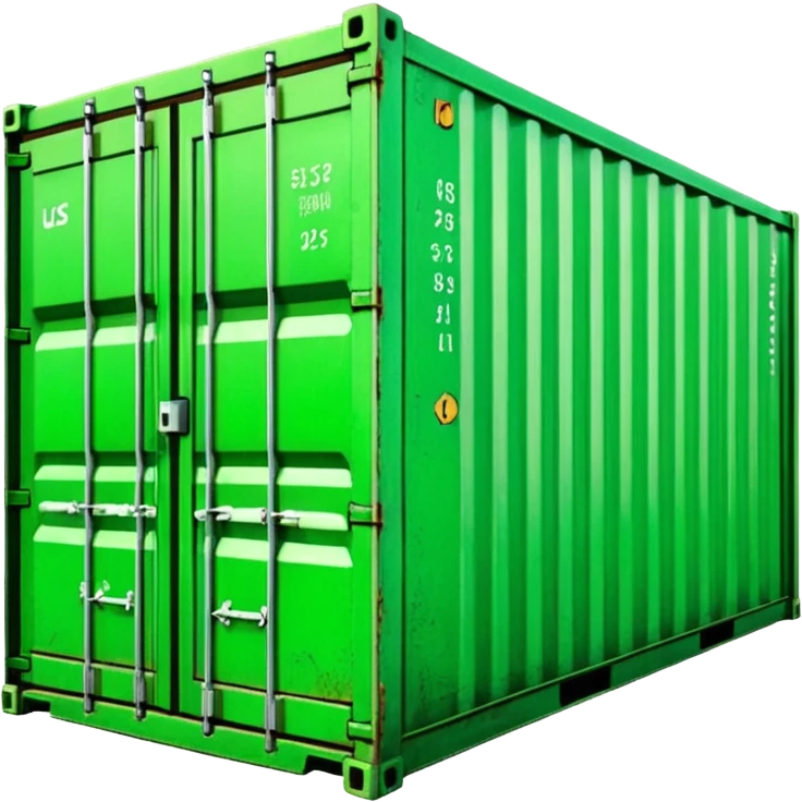 Green shipping container  emoji