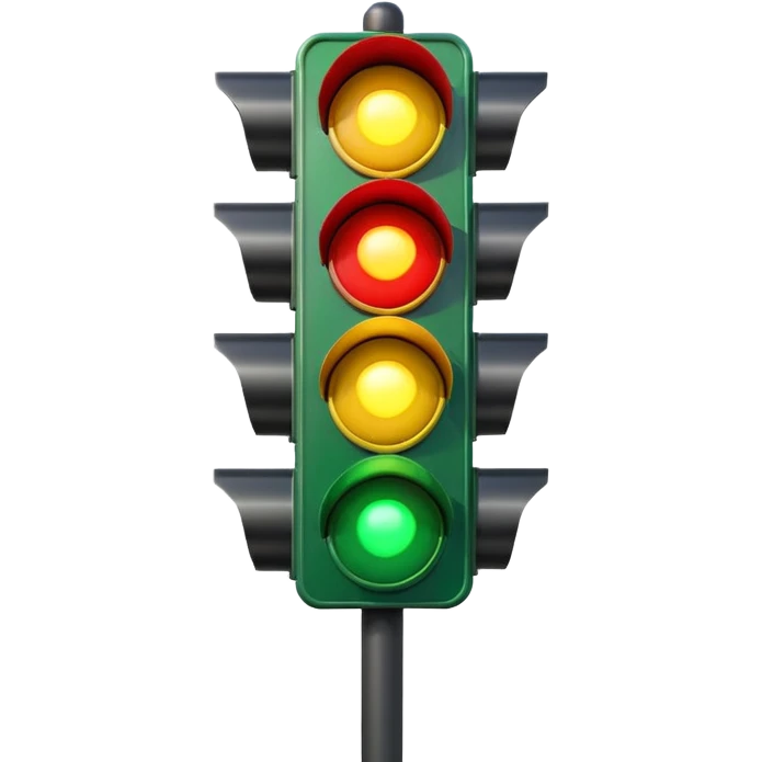 isometria illustrazione 3d Semaforo emoji