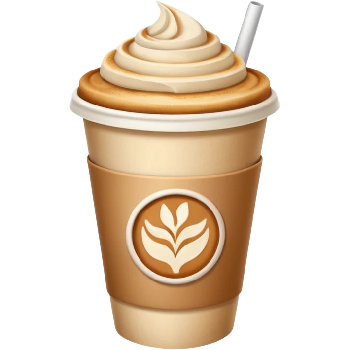 latte in paper cup emoji
