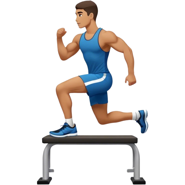 man Plyometric-step-up side-view emoji