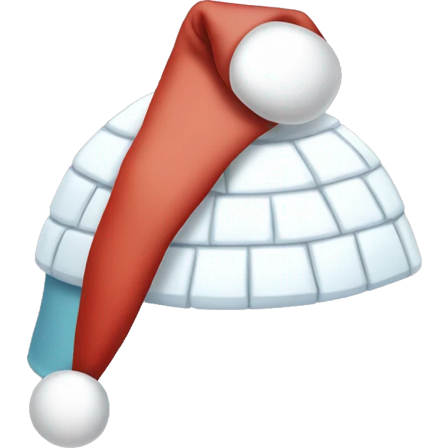 igloo xmas santa hat emoji