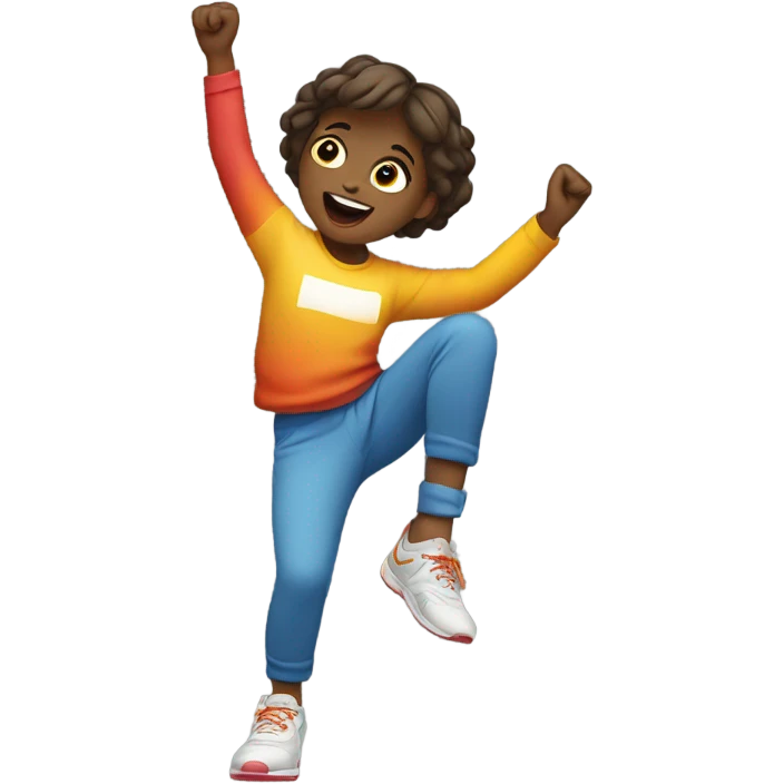 kid danceing in nikes emoji