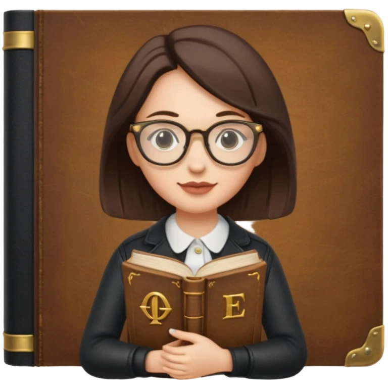 Book Collector — woman + old tome + glasses emoji