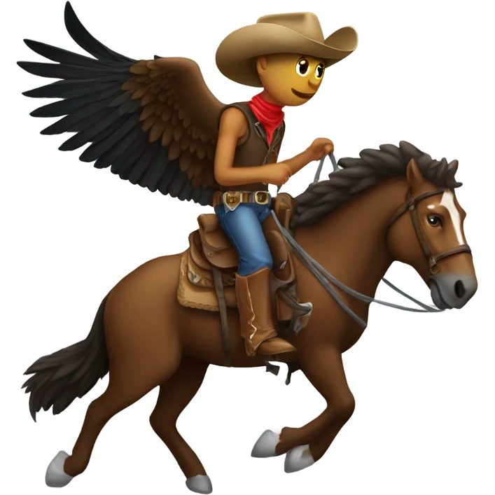 Eagle carrying a cowboy away emoji