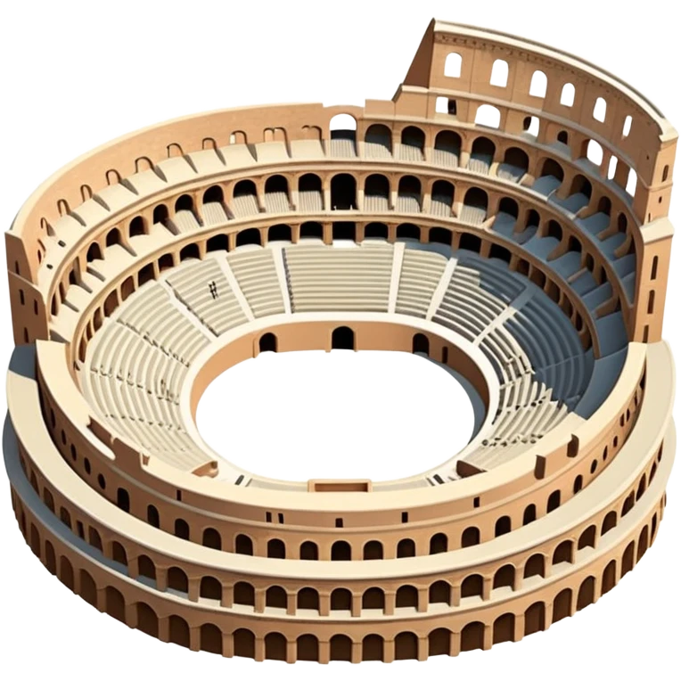 An emoji of the ancient Roman Colosseum. It is shown as a massive oval amphitheater with arched entrances and tiered seating.

 emoji