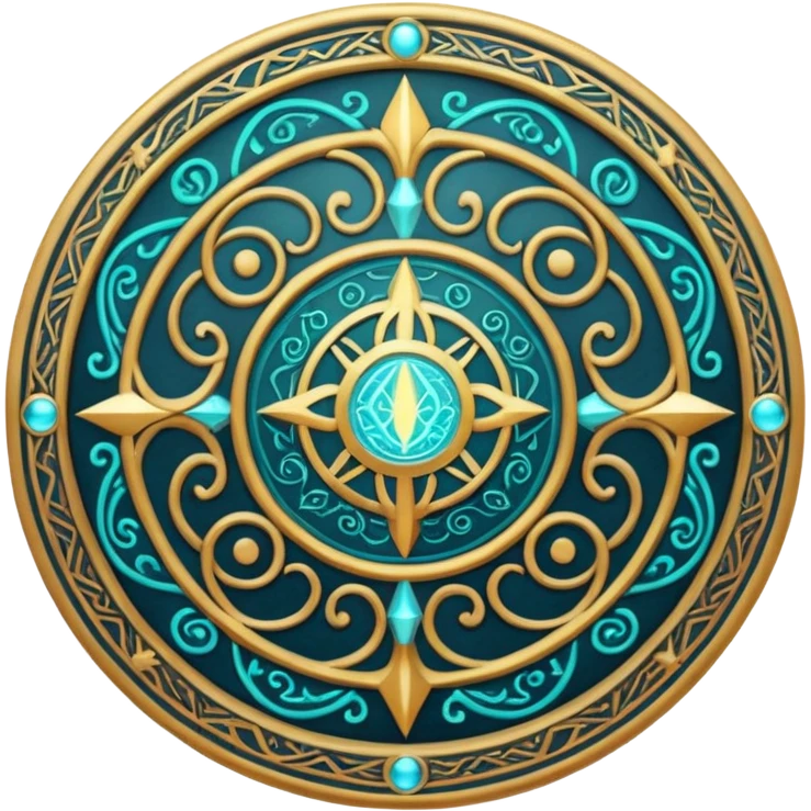 mystical sigil, circular, intricate lines, magical symbol emoji