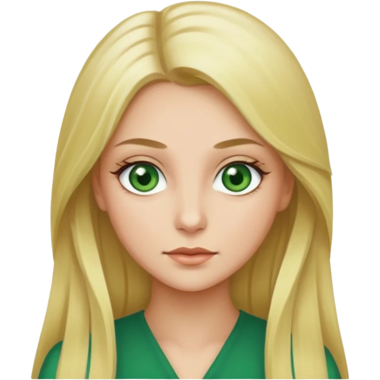 green eyes blonde long hair emoji