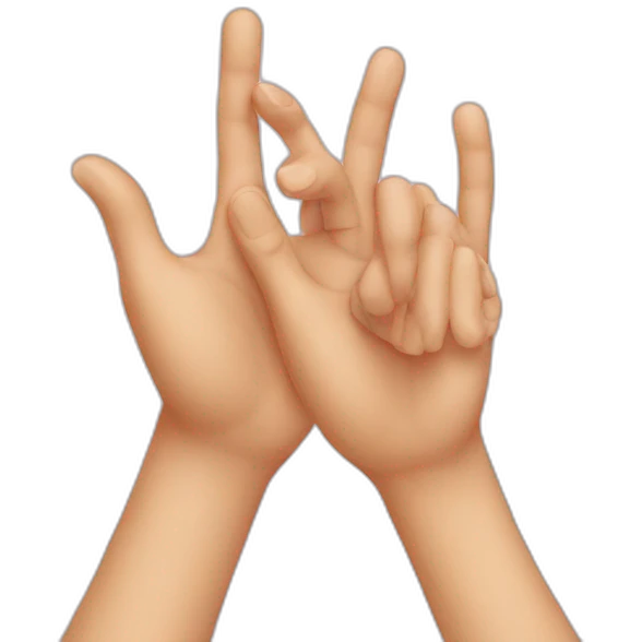 Hands doing heart with fingers emoji