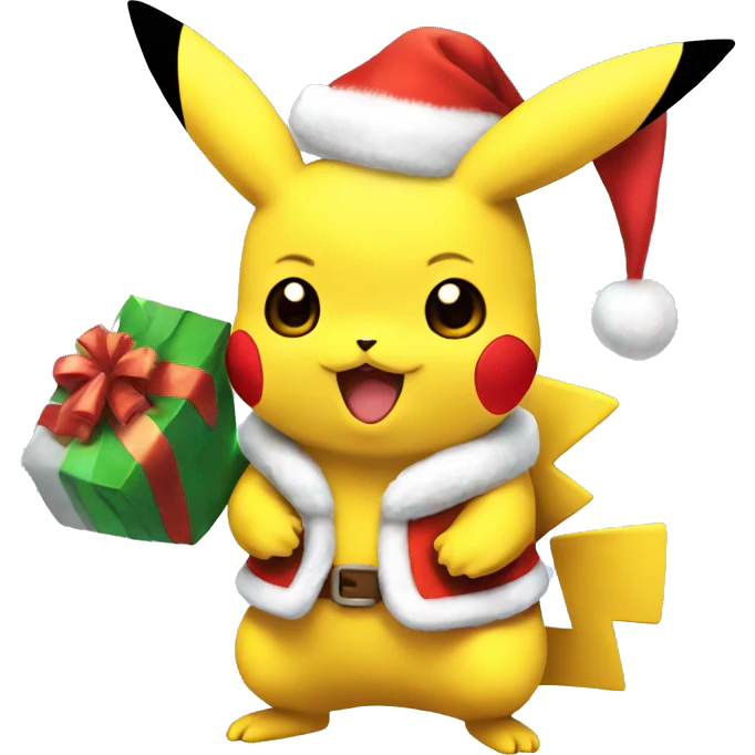 Pikachu sweet christmas emoji