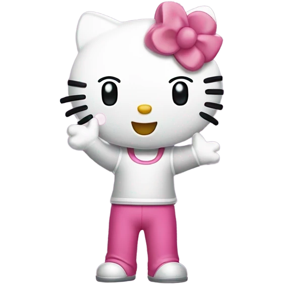 Hello kitty holding a sign that says “don’t crash out” emoji