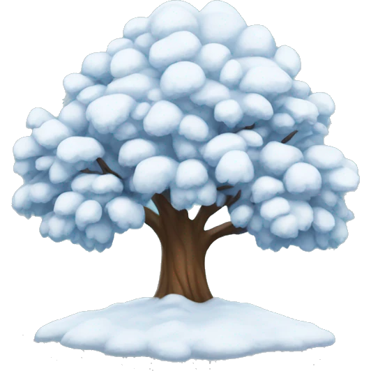 Snowy tree emoji
