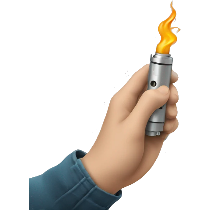 Hand with vape emoji