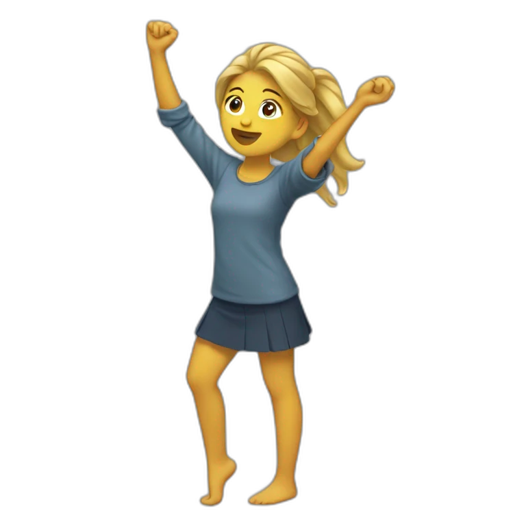 Fille qui dab emoji