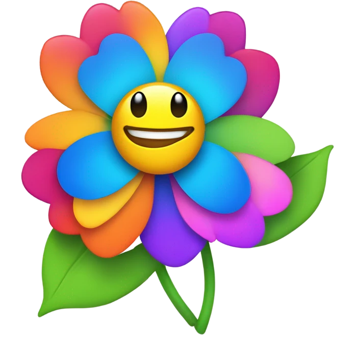 Happy flower  emoji