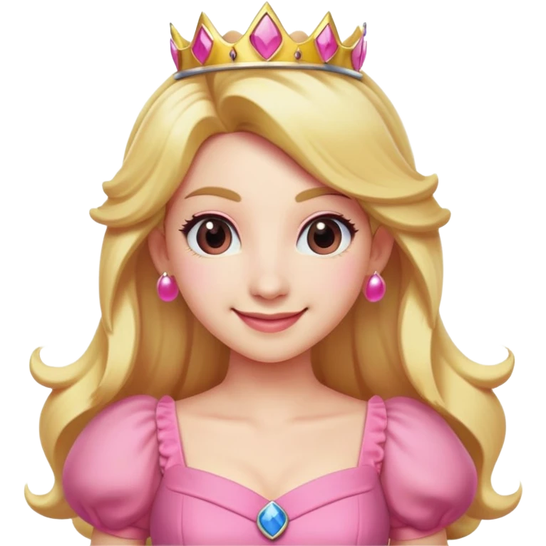 Princess Peach from Mario Bros emoji